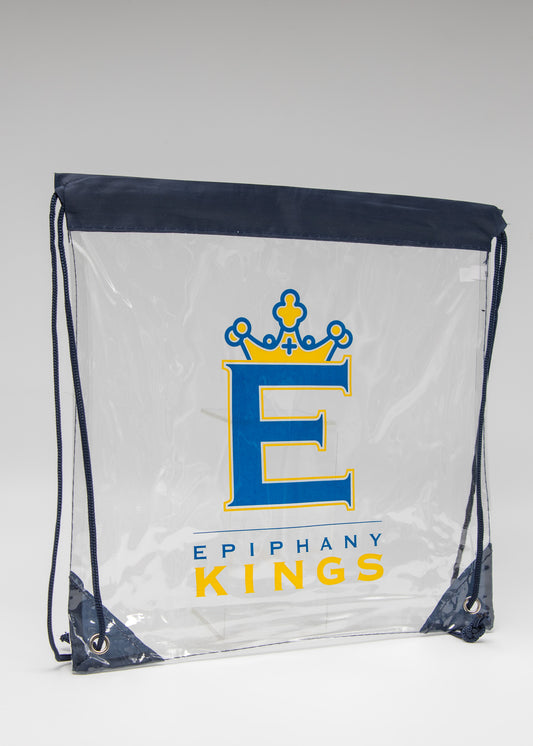 Clear Cinch Bag  with "E"
