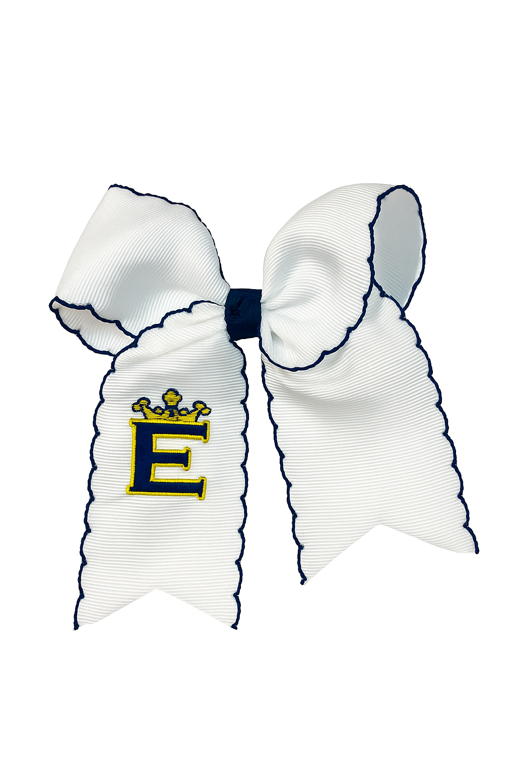 Short Tail Bow White with Blue Edge with Epiphany E