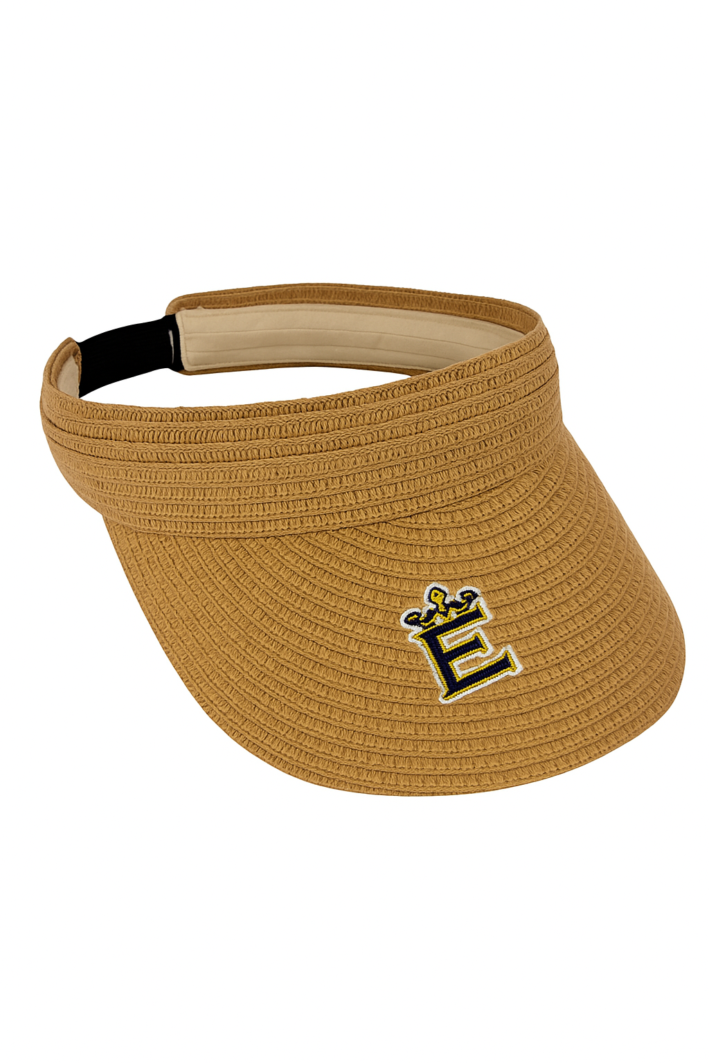 Straw visor beige with Epiphany "E"