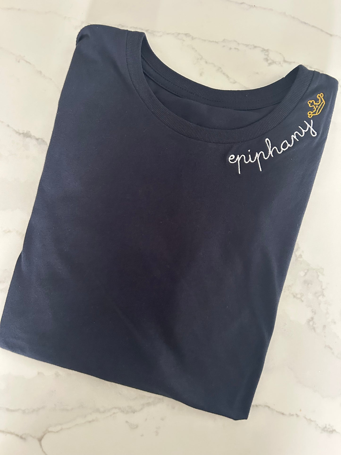 Epiphany Embriodered  Navy T-Shirt