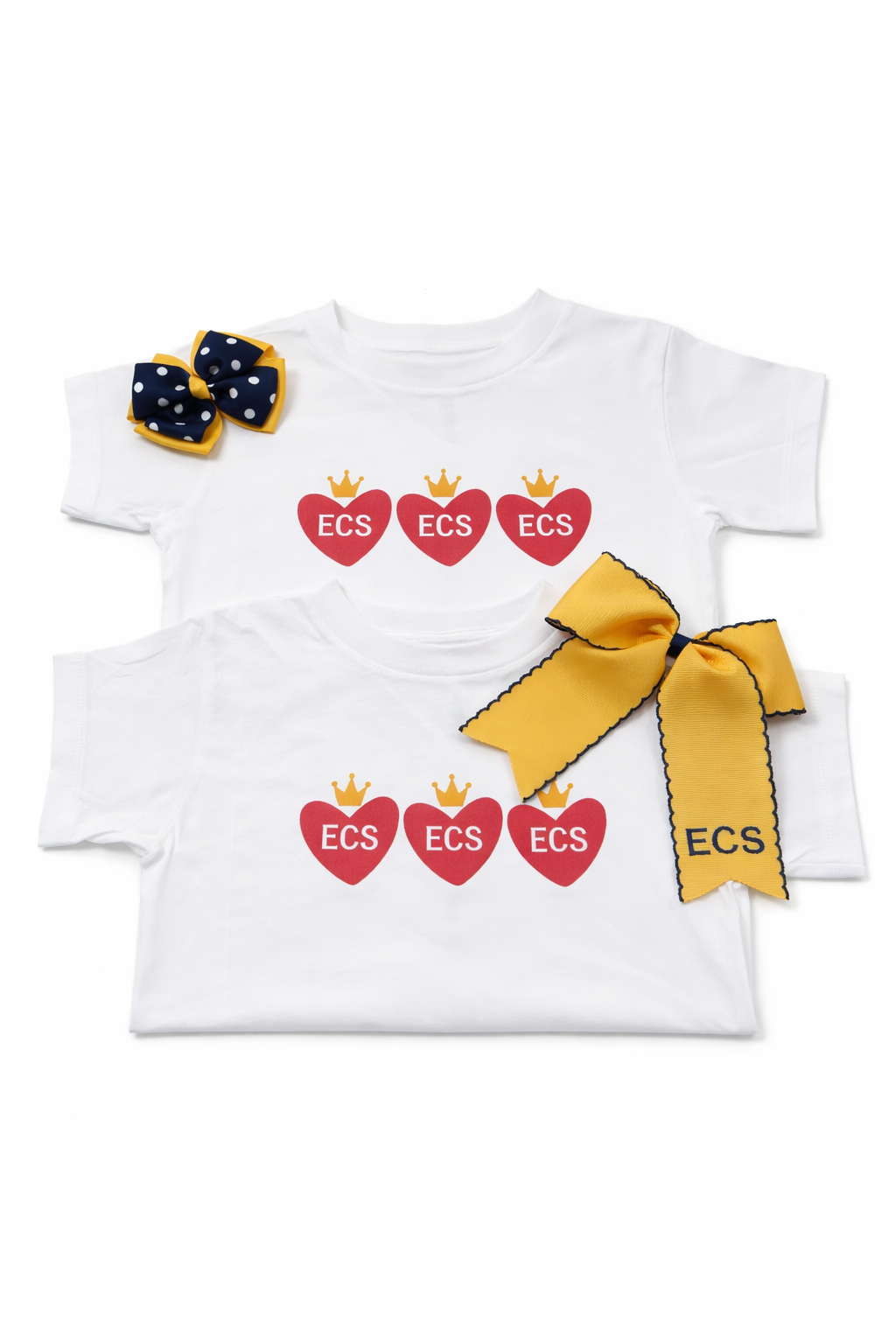 T-Shirt ECS with Pink Hearts Kids
