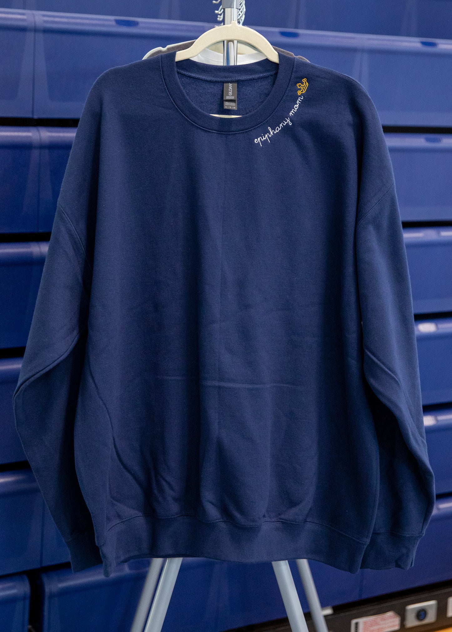 Epiphany Navy Sweatshirt Embroidered