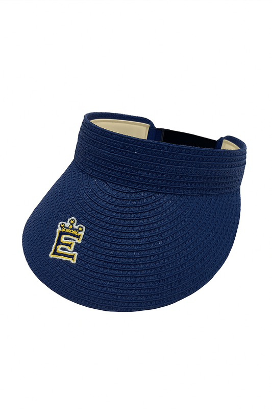 Straw Visor Navy with Epiphany "E"