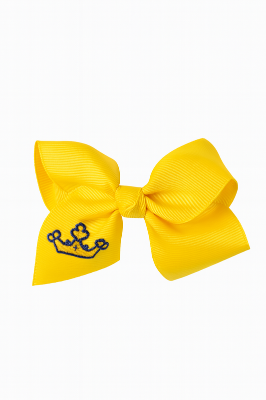 Bow Small Yellow with Crown