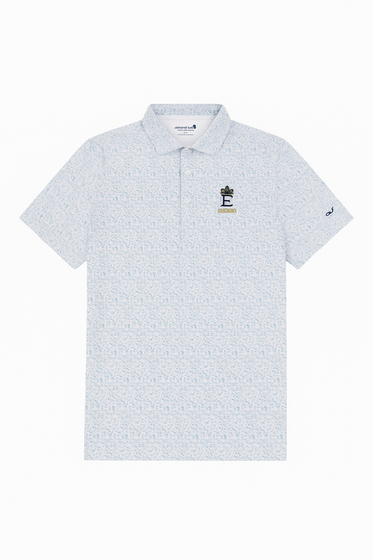 Golf Polo "Johnnie-O" Brand White with Epiphany E