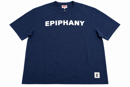 T-Shirt short sleeve navy with patch lettering