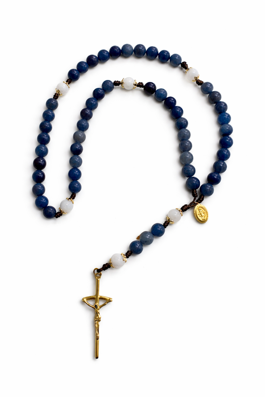Rosary blue beads