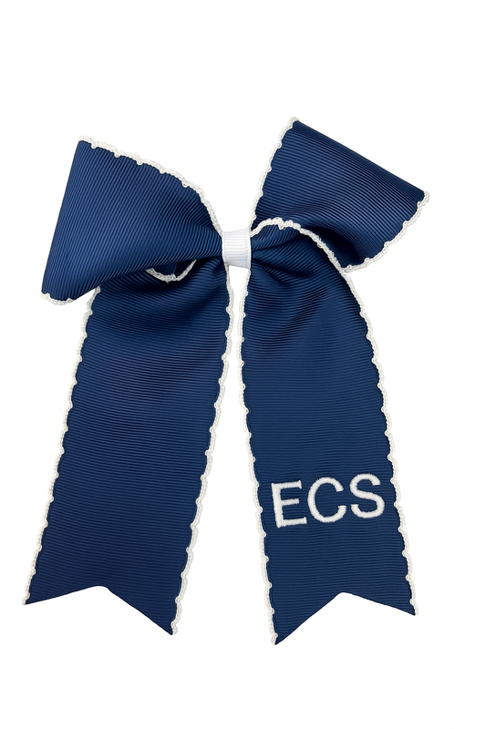 Short Tail Bow Navy with White Edge with ECS