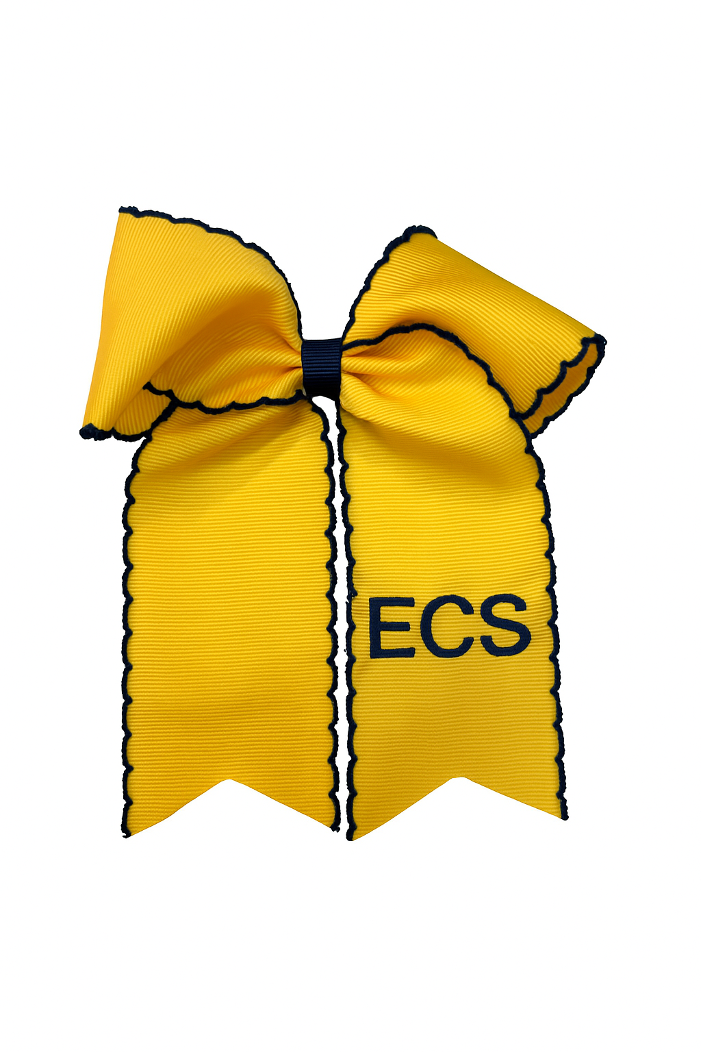 Short Tail Bow Yellow with Navy Edge with ECS