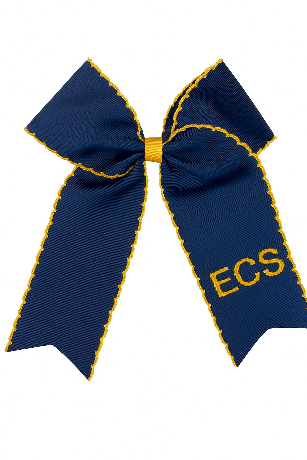 Short Tail Bow Navy with Gold Edge with ECS